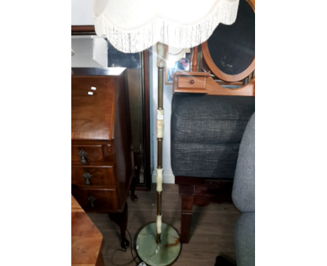 A BEAUTIFUL ONYX STANDARD LAMP
