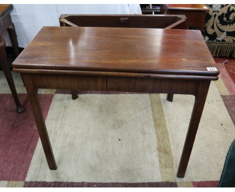 18th century mahogany card table with concertina movement