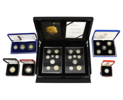 United Kingdom. Royal Mint. Silver proof coins comprising Elizabeth II: 2015 silver proof coin set The Fourth Circulating Coi