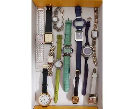 SELECTION OF TWELVE WRISTWATCHESincluding Seiko, Pia, Brooks & Bentley, Timex, Antica Murrina, and one with a marcasite set s