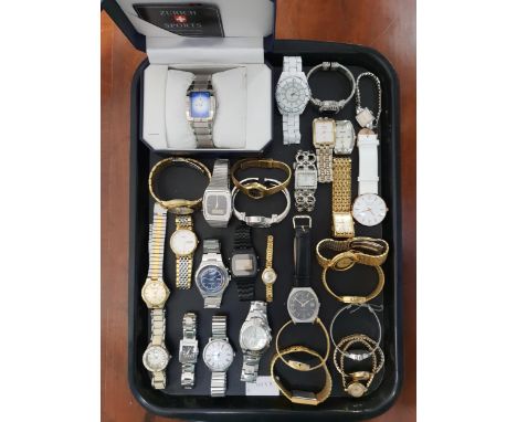 SELECTION OF LADIES AND GENTLEMEN'S WRISTWATCHESincluding a boxed Zurich Sports, Tissot, Citizen eco-Drive, Ricoh, Limit, Rot