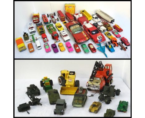 LARGE SELECTION OF DIE CAST TOY VEHICLESwith examples from Corgi, Corgi Junior, Corgi Major, Corgi Whizz Wheels, Matchbox, Tr