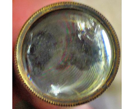 Naval Miniature Pocket Metal Telescope  (Outer casing section leather covered)  Marked "S.B."  Nice little item