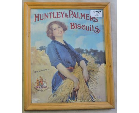 Framed Advertising Prints-Huntley & Palmers Biscuits-early 1900's, print in excellent condition