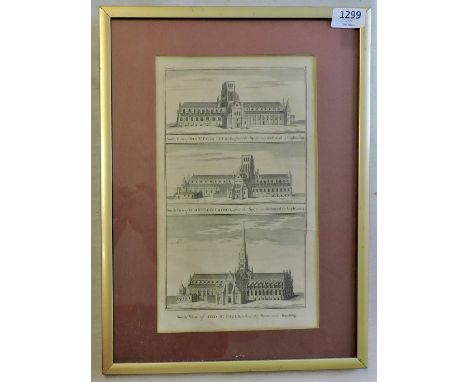 Fine Print of 'Old Saint Paul's-illustration (1) and(2) when lighting destroyed spire, illustration (3) with spire delightful