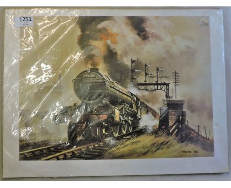 RAILWAYANA - David Weston - 'Green Arrow'. Colour print. 1976. 18"x14". Good condition. 