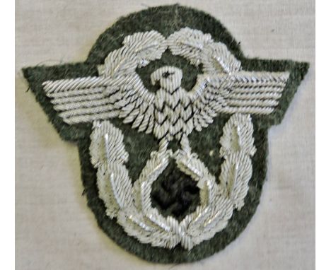 German WWII Pattern Police Sleeve patch. Nice looking item