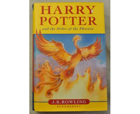 Harry Potter & The Order of the Phoenix by J.K. Rowling. London, Bloomsbury 2003. Hardback, 766 pages. 1st Edition. ISBN 0747