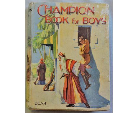 Champion Book For Boys - Vintage 1930's Childs reading, with some excellent prints and in good condition.
