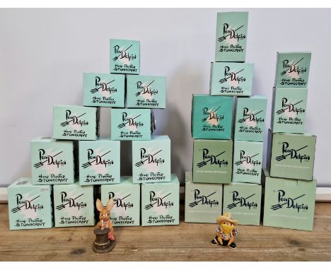 A box of twenty three assorted PenDelfin figures to include Nipper, Shanty red, Crocker, Big Spender turo, Morning Star, Trov