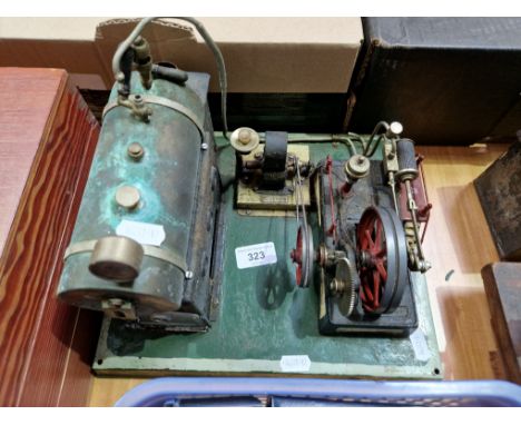 A model live steam engine. 