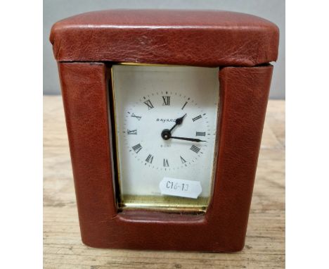 An 8 day Bayard French carriage clock in leather case. 