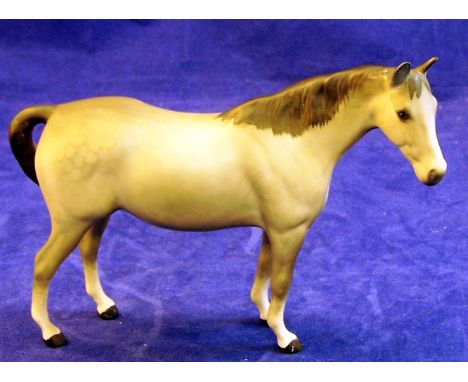 A Beswick Model of a Mare in grey matt no. 1991, and another Beswick Horse in brown matt (a/f).