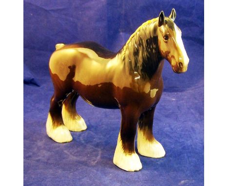 A Beswick Model of a brown shire Mare no. 818 in gloss.