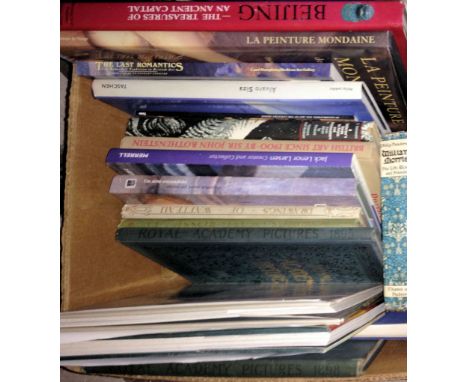 A box of Books on art and artists includes works on William Morris, Romanticism and collecting art. 