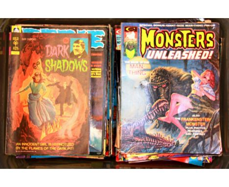 A large quantity of vintage Marvel and other fantasy comics.