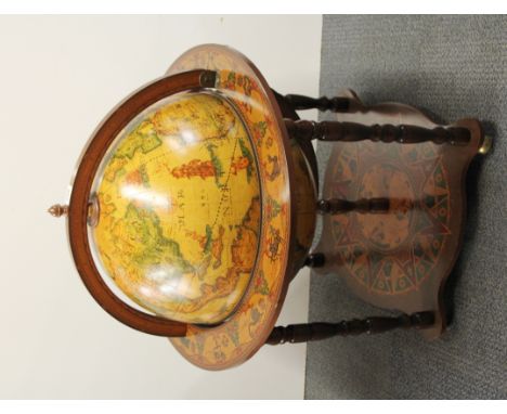 A drinks cabinet in the shape of an antique globe, H. approximately 1m Dia. 60cm.