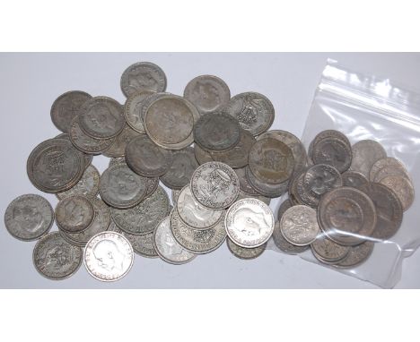 Great Britain, mixed lot of approx. 50 George V and George VI silver florins, shillings and sixpences, together with a quanti