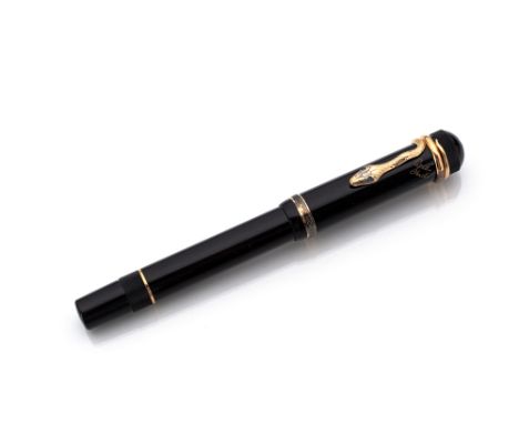 Mont Blanc - Agatha ChristieHamburg, 1993L. 14,5 cm (Box: 17,7 x 11 x 4 cm)Kolben - Füllfederhalter ungebraucht, schwarzes Ed