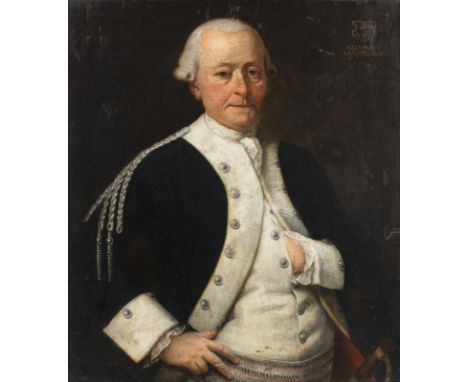 Deutsche Schule18. Jhdt.80 x 69 cmPortrait des Adolf Philipp Bachofen von Echt als Hüftbildnis. Öl/Lwd., oben rechts bezeichn