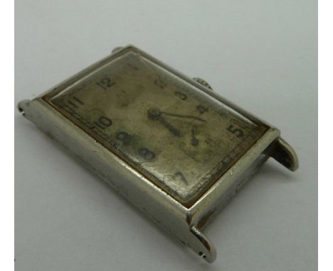 A gentleman's stainless steel Omega manual wind wristwatch, 20mm diameter, circa 1940's working