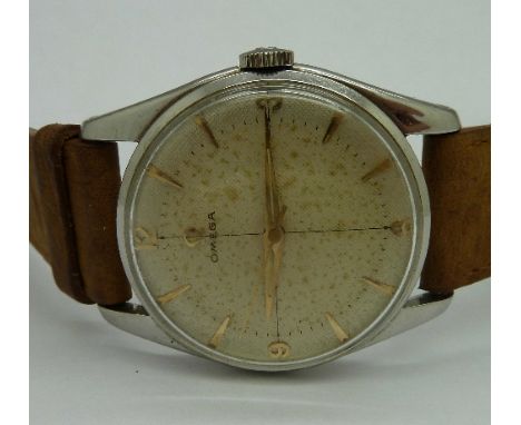 A gentleman's stainless steel Omega manual wind wristwatch, 33mm diameter, circa 1960's, working
