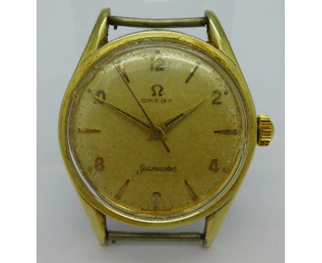 A gentleman's gold capped Omega Seamaster manual wind wristwatch, calibre 284, 35mm diameter, circa 1958, working. 