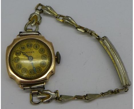 A lady's 9ct gold Rolex manual wind wristwatch, the 15 jewel movement stamped Timed 6 Positions, 20.5mm diameter, circa 1930'