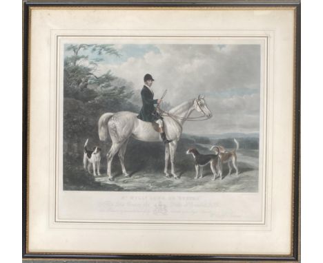 Hacker after Barraud, 'Mr William Long on "Bertha"', 19th century colour mezzotint, the plate 37x49cm