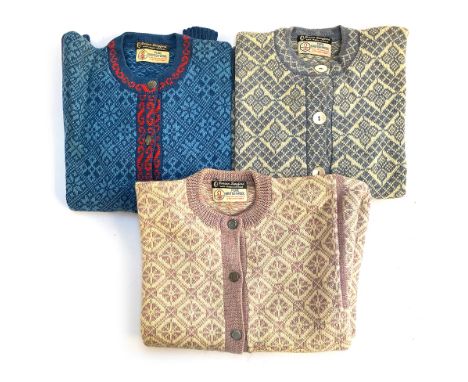 Three vintage deadstock 'Doreen Langford'  knitted cardigans, approx size M