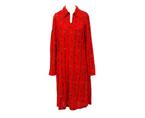A vintage St. Michael cotton dress with anchor chain print, size 18