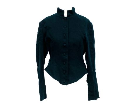 A vintage Droopy & Browns dark teal wool jacket, size 12, and matching skirt, size 14Provenance: from the wardrobe of The Lat