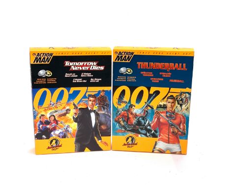 Two Hasbro James Bond 007 Action Man figures comprising Tomorrow Never Dies, and Thunderball, both in original boxes