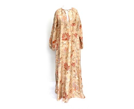 A vintage Jim Thompson for Liberty London Thai silk dress, size MProvenance: from the wardrobe of The Late Duchess of Richmon