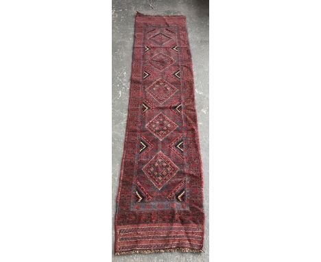 A Meshwani runner rug, approx. 251x59cm