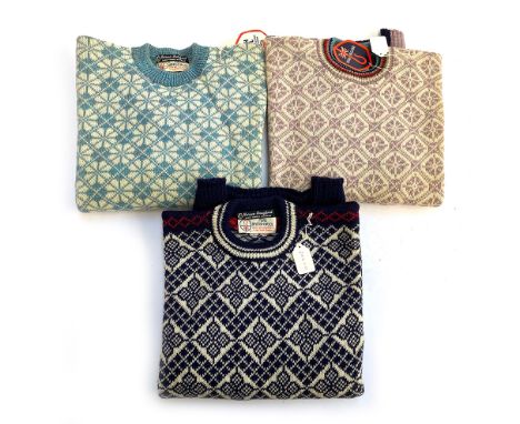 Three vintage deadstock 'Doreen Langford'  knitted jumpers, approx. size M