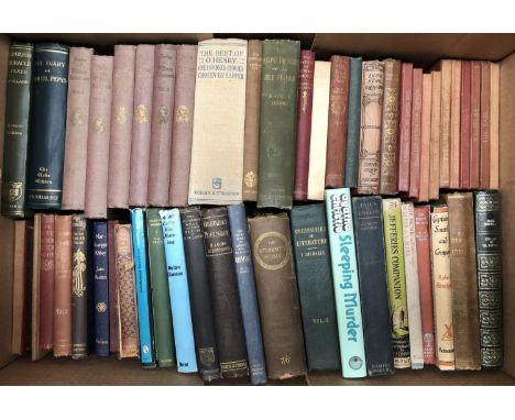 VINTAGE LITERATURE. A box. c. 55 items. Shakespeare set. Pocket classics. Early Jerome K. Jerome and others. 