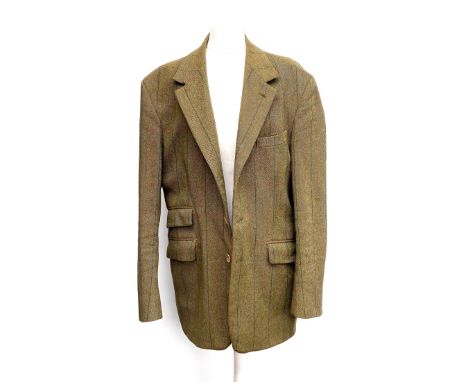 A single breasted tweed jacket by Pakeman Catto &amp; Carter, with single vent and ticket pocket, size 42R