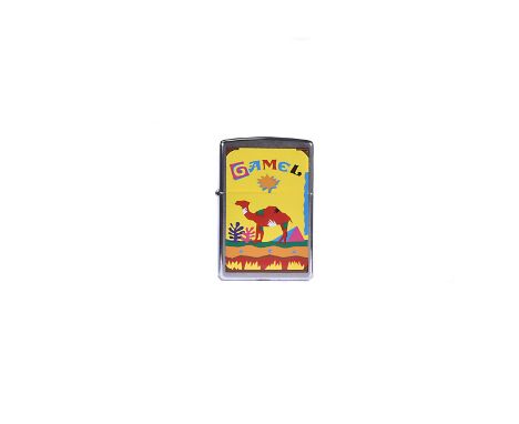 A 1997 Multi-Colour Classic Prototype Camel Zippo Lighter, European Collectors Pack Design to front, 'Cactus Camel' with adde
