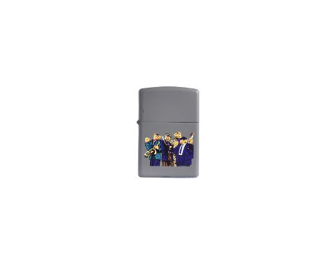 A 1992 'The Hard Pack' Prototype Zippo Lighter, the design on front of dark grey matt case, dated 1992, unused (1)