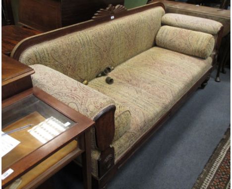 A 19th century mahogany sofa, 183cm wide  