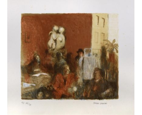 Bernard Dunstan, RA (British, b.1920) The Friends' Room at the Royal Academy, London, inscribed A/P VIII/XX, and signed lower