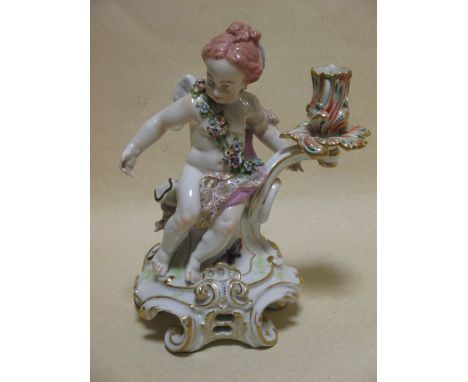 A Samson Gold Anchor figural candlestick 30cm high  
