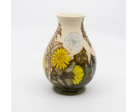 Moorcroft Dandelion baluster vase, approx 13 cms tall, limited edition 187/250, marked and signed to base, in original boxTwo