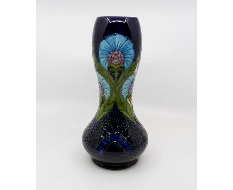 A one off Moorcroft Talents of Windsor Carnation pattern colour trial vase in waisted oviform, dated 11/10/92, limited editio