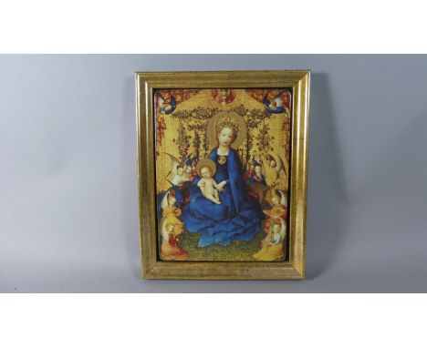 A Collection of Limited Edition Framed Porcelain Plaques by Bradex to Include a 1775/29000 'Madonna in the Rose Garden' by St