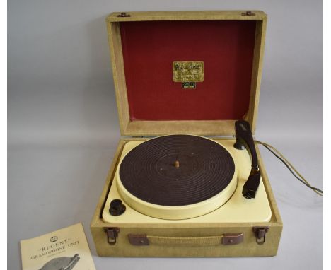 A Vintage BSR "Regent" Record Player with Instruction Leaflet 