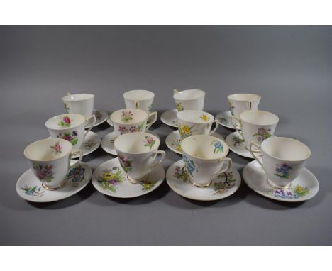 A Set of Royal Albert May Hawthorn Tea wares Comprising Twelve Cups and Saucers