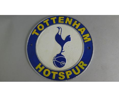 A Reproduction Cast Metal Tottenham Hotspur Football Club Plaque, 24cm (Plus VAT) 