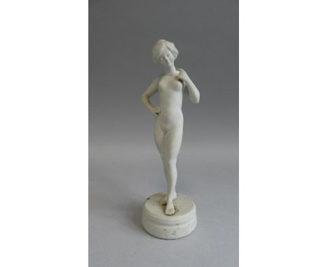 A Parian Study of a Standing Nude After R De Millot, 18.5cm High 